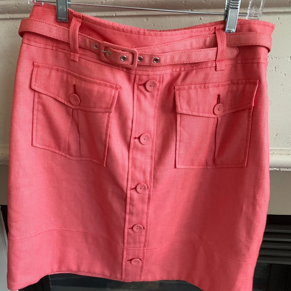 Essentials by ABS Checkered Dark Pink Mini Skirt, 12 NWT